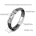 Miniatyrbillede 2 af 4: Til min søn, til min barnebarn armbånd, elsker dig for evigt flettet læderarmbånd (elsker min søn, intet kort)