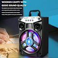 Miniatyrbild 5 av 5: Portabla Bluetooth-högtalare med dubbla subwooferbas Bluetooth 5.0 Trådlös högtalare Stöd FM-radio Litet stereoljudsystem för hemmafest (svart)
