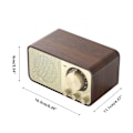 Miniatyrbild 4 av 5: Retro Bluetooth-högtalare i trä, Bluetooth-ljud, subwoofer, stereoljud, plugin-radio (brun)