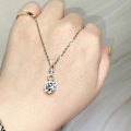 Miniatyrbild 3 av 5: Elegant Silver Plated Halsband Hänge Cubic Zircon Bröllop Smycken Kvinnor