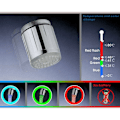 Miniatyrbild 4 av 5: Komplett 2-pack färgglad LED-kran med 3 färger Temperaturkontroll Ändrar vattenflöde Kranduk för kök och badrum.