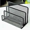 Miniatyrbild 3 av 5: Brevställ med 3 fack, brevkorg i metallnät, för dokument, papper, brev, svart
