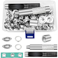 Miniatyrbild 4 av 5: Grommetverktyg 12mm Metall Ögle Set 100 Set Grommet Kit Ögle Kit För Canvas Presenning Tält Reparation Silver (1/2\")