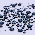 Miniatyrbillede 1 af 5: Mørkeblå 3d Nail Art Rhinestone Mix Størrelser Ab Farver Flad Bund Kameleon Negle Studs