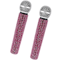 Miniatyrbillede 2 af 2: 2-pak simulering mikrofon rekvisitter falsk mikrofon flash foregive mikrofon (24.00X5.00X5.00CM, pink)