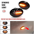 Miniatyrbillede 3 af 5: Rav Amber LED Dynamisk Blinklys til Fiat 500 500c 500l Blinkende Sidemarkørlys til Abarth 500 595 695 Alfa 4c Lancia（Dynamisk Krystal）