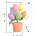 Miniatyrbild 1 av 2: Påsk 17cm påskägg kruka fläckar ägg blomkruka utomhus gård påsk dekoration（A）