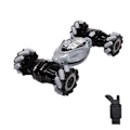 Miniatyrbild 1 av 3: Gestkontroll RC Stuntbil, Fjärrkontroll Gestkontroll Leksak Bil, RC Bil Leksak, Dubbelsidig Roterande Buggy 360 Graders Vändning med Lampor