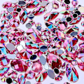 Miniatyrbillede 1 af 5: Rose Red AB Diy Non hotfix Flatback Akryl Negle Sten Rhinestones Ædelstene Til 3d Negle Kunst