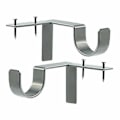 Miniatyrbilde 2 av 3: Brakettholder for gardinstenger, enkel krok, tapp høyre vindusramme stang 2/4/6stk（2stk）