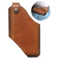 Miniatyrbillede 1 af 3: Herre Læder Mobiltelefon Hylster Retro Skede Med Bæltestropper Mobiltelefon Bælte Cover（Stor，Brun）