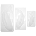 Miniatyrbillede 2 af 2: 3-pak Høj Kvalitet Geléform Kage Bageform Fisk Form Design Ris Kageform (31.5X15.5X7CM, Hvid)