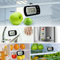 Miniatyrbild 2 av 5: Digital kylskåpstermometer, vattentät frys termometer med krok Lätt att läsa LCD-skärm Max/Min inspelningsfunktion - 2-pack