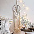 Miniatyrbild 1 av 4: Stor drömfångare Boho Macrame drömfångare gjord av bomull vävd Macrame väggdekoration
