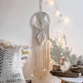 Stor drömfångare Boho Macrame drömfångare gjord av bomull vävd Macrame väggdekoration
