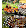 Miniatyrbillede 2 af 5: 10 Rustfrie Slagterkroge, S-Kroge, 150x4mm, S-Krog Til Bbq, Kød, Pølse, Køkkenudstyr, Rustfrit, Robust Og Holdbart