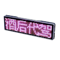 Miniatyrbillede 1 af 4: Genopladelig Bluetooth Digital LED Badge DIY Programmerbar Rullende Besked Varemærke Mini LED Display（Pink）