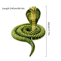 Miniatyrbillede 4 af 4: Slange Plysdyr Cobra Slange Plys Legetøj Stor Simulation Slange Plys Realistisk Slange Plysdyr Legetøj（Grøn）