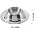 Miniatyrbilde 2 av 5: Rustfritt stål eggkopp egg holder sett med 6 eggkopp sett polert stabelbar