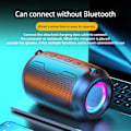 Miniatyrbild 5 av 5: Bluetooth 5.0 Färgglad Streamer Mini Audio Utomhus Bärbar Bluetooth Audio Subwoofer Surround Sound Hifi Högtalare（Svart）