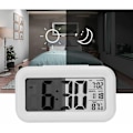Miniatyrbild 3 av 5: Digital väckarklocka LED digital väggklocka datum temperatur 12h 24h USB väckarklocka 3D sovrum kontor dimbar klocka vit Retoo
