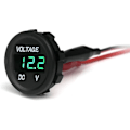 Miniatyrbilde 3 av 5: Vanntett universell digital voltmeter - Grønn LED-skjerm (12-24v) for bil, motorsykkel, lastebil
