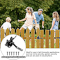 Miniatyrbild 4 av 4: Automatisk grindlås i rostfritt stål med automatisk gravitationshävarm, svart grindlås med M6 x 30 skruvar för trägrind och stängselgrind Suffolk Fence