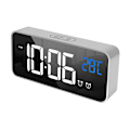 Miniatyrbild 1 av 4: Digital väckarklocka, LED-väckarklocka med snooze-funktion - Silver (English)