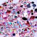 Miniatyrbilde 5 av 5: Gullgul AB Diy Non-hotfix Flatback Akryl Spiker Steiner Rhinestones Gems For 3d Spiker Art