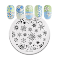 Miniatyrbillede 1 af 4: 48 Marmor Blomster Blade Geometrisk Design Negle Stempel Plader Stencil