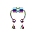 Miniatyrbillede 1 af 4: Magnetisk hestesko næsering - Clip-On, rustfrit stål, slidstærk, personlighed - Ingen piercinger påkrævet（Multicolor）