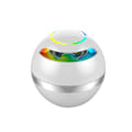 Miniatyrbild 2 av 5: Kula Bluetooth-högtalare Mini Bärbar Utomhus Hushåll Bluetooth Plug-In-kort FM Handsfree-samtal Funktion Med Färgglad Andningslampa（Vit）