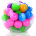 Miniatyrbild 4 av 5: 3 st regnbågsformade tryckbollar, sensoriska fidgetleksaker, DNA-färgade pärlor, stressavlastande boll, mjuk TPR-lim, elastisk månboll, klämboll, present till barn