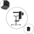 Miniatyrbillede 3 af 3: 2 stk. Justerbar 0-45mm Arm Skrivebords Klemme Bordlampe Klemmeholder Metal Stativ - Sort