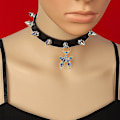 Miniatyrbillede 2 af 4: Halloween Cool Steampunk Kærlighed Hjerteformet Gotisk Goth Punk Rock Nitte Spids Studset PU Læder Choker Halskæde