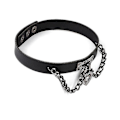 Miniatyrbillede 2 af 5: Gotisk Punk Hjerte Vedhæng Halskæde Gotisk Kunstlæder Choker Spænde Halskæde