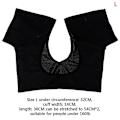 Miniatyrbillede 1 af 4: Sporter Vest Top Underarm Armpit Sweat Pad Shield Guard Absorberende Armhule Bil（L,Sort）