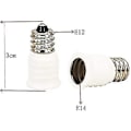 Miniatyrbild 2 av 4: 10 st E12-adapter E12 till E14 lampbasadapterkonverter, E12 till E14 lampbasadapter för glödlampor