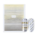 Miniatyrbilde 1 av 5: STZ G007 Gull 3d Neglekunst Klistremerker Rett Buede Bølger Linjer Stripe