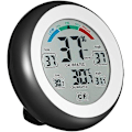 Miniatyrbild 4 av 4: Digital hygrometer, inomhus termometer hygrometer omgivande temperatur max min display exakt väggmonterad bordstermometer med pekskärm för