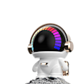 Miniatyrbild 1 av 5: Astronaut Trådlös Bluetooth Högtalare Bärbar Mini Skrivbord Ljud Utomhus Subwoofer Present (Vit)