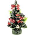 Miniatyrbilde 1 av 2: Julepynt til skrivebord, kunstig juletrepynt, juletre i stoff (18,50 x 9,00 x 9,00 cm, som vist på bildet)