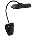 Miniatyrbillede 1 af 2: Musikboglampe med klips - LED-lys USB-musikklampe - klaverlampe - læselampe (21,00 x 9,00 x 6,00 cm, sort)