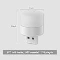 Miniatyrbillede 5 af 5: Usb-nattelys, energibesparende lys, kompakt LED-pære, bærbar belysning, omgivende belysning, dekorativ lampe, mini-usb-lys (hvid, 6 stk.)