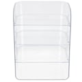 Miniatyrbillede 2 af 2: Kosmetisk opbevaringsstativ til skrivebord, kosmetikstativ, genanvendeligt displaystativ, toiletbord, opbevaringsstativ (22,5 x 17 cm, transparent)
