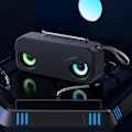 Miniatyrbild 1 av 5: Bluetooth Audio Bärbar Utomhusradio FM Subwoofer Dubbla Högtalare LED-ljuseffekter Mini Hög Volym Stereo（Svart）
