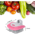 Miniatyrbilde 5 av 5: 3-delt frukt- og grønnsaksbørste 3PCS Veggie Brushes Fruktskrubb Fleksible bust Scrubber Rengjøringsverktøy Kjøkkenbørste