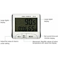 Miniatyrbild 5 av 5: LCD inomhus termometer Mini LCD digital inomhus termometer hygrometer termometer klocka skrivbord väderstation med magnetisk stativ