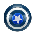 Miniatyrbillede 1 af 4: Captain America Skjold 33cm Børns Lys Lyd Skjold Glødende Rekvisitter Halloween Performance（BLÅ 32cm）