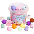 Miniatyrbillede 1 af 5: 24 stk. Squishy legetøj søde dyr Antistress bold Mochi legetøj Stressaflastningslegetøj
